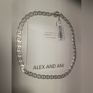 New Alex and Ani 15 inch raphaelian silver chain link magnetic clasp necklace